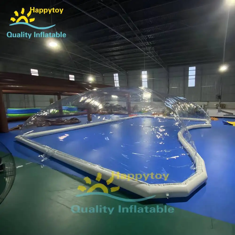 Grande barraca transparente da piscina da abóbada do ar da piscina inflável da lona do PVC