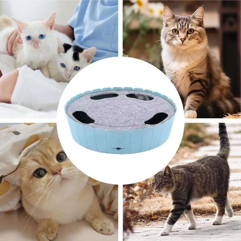 Pet Cat Electric Teaser Hunting Toy Adjustable Two Speeds Design Indoor Bored Kitten Running automatic Toy safety pet supplies