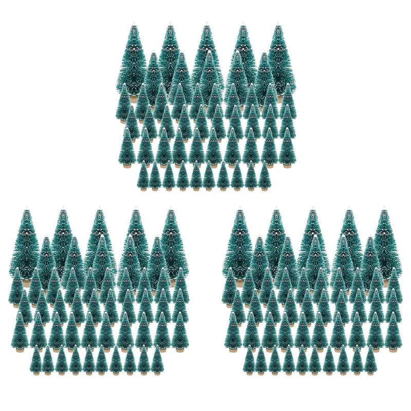 

150PCS Miniature Artificial Christmas Tree Small Snow Frost Trees Pine Trees Christmas DIY Party Decoration Crafts Promotion