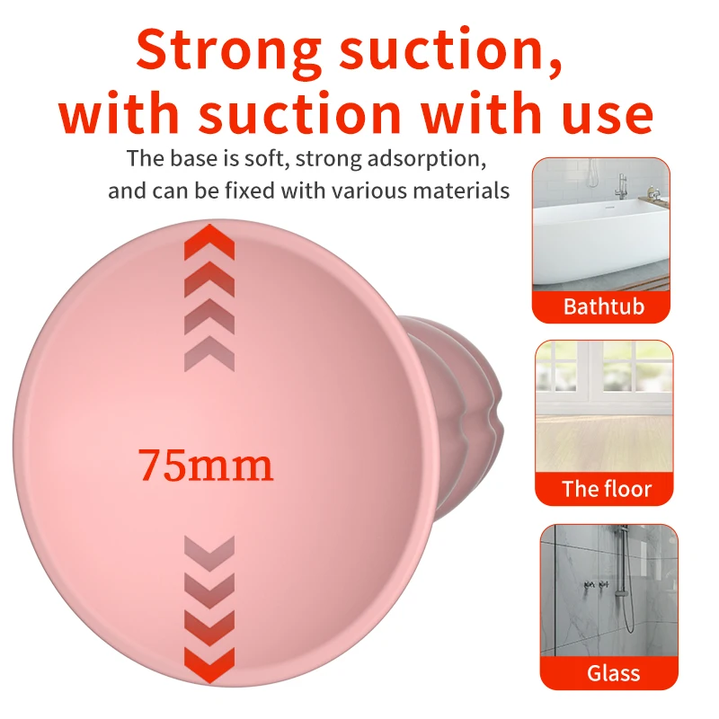 Silicone Anal Plug Dildos with Suction Cup Stimulate Vagina and Anus Big Butt Plug Soft Anal Dilator Sex Toys for Women and Men