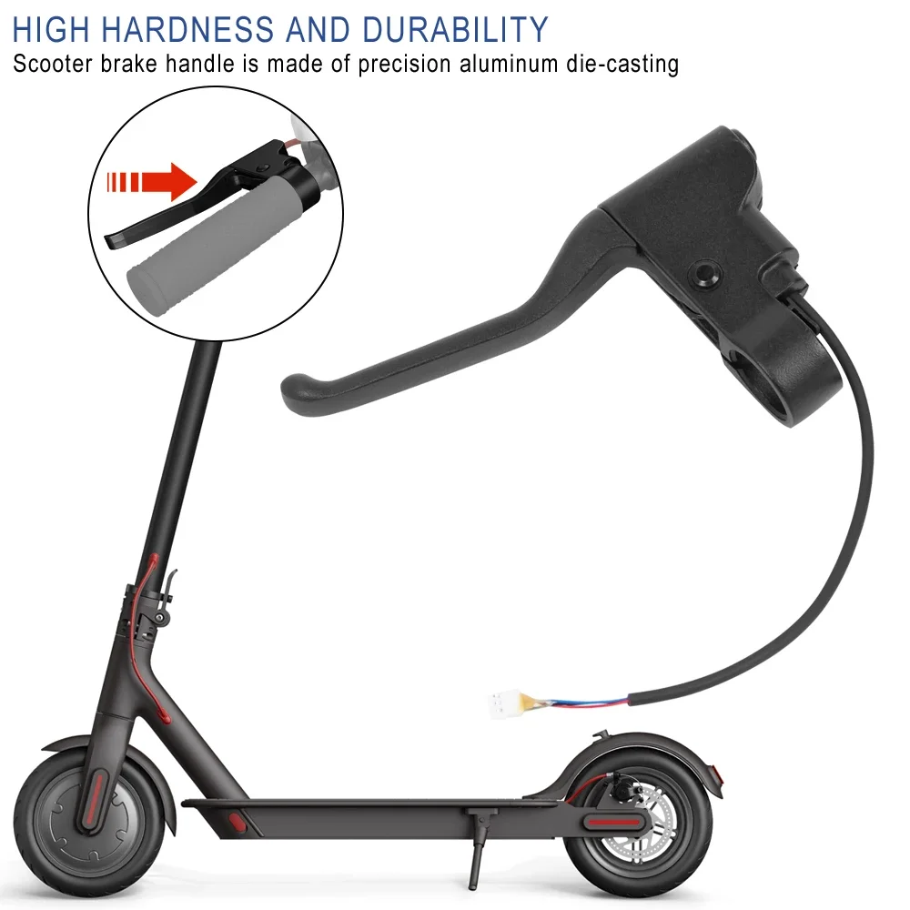 Handle Brake Lever Front Light for Xiaomi M365 Pro Electric Scooter Headlight Lamp Led Aluminium Alloy Brakes Lever Accessories