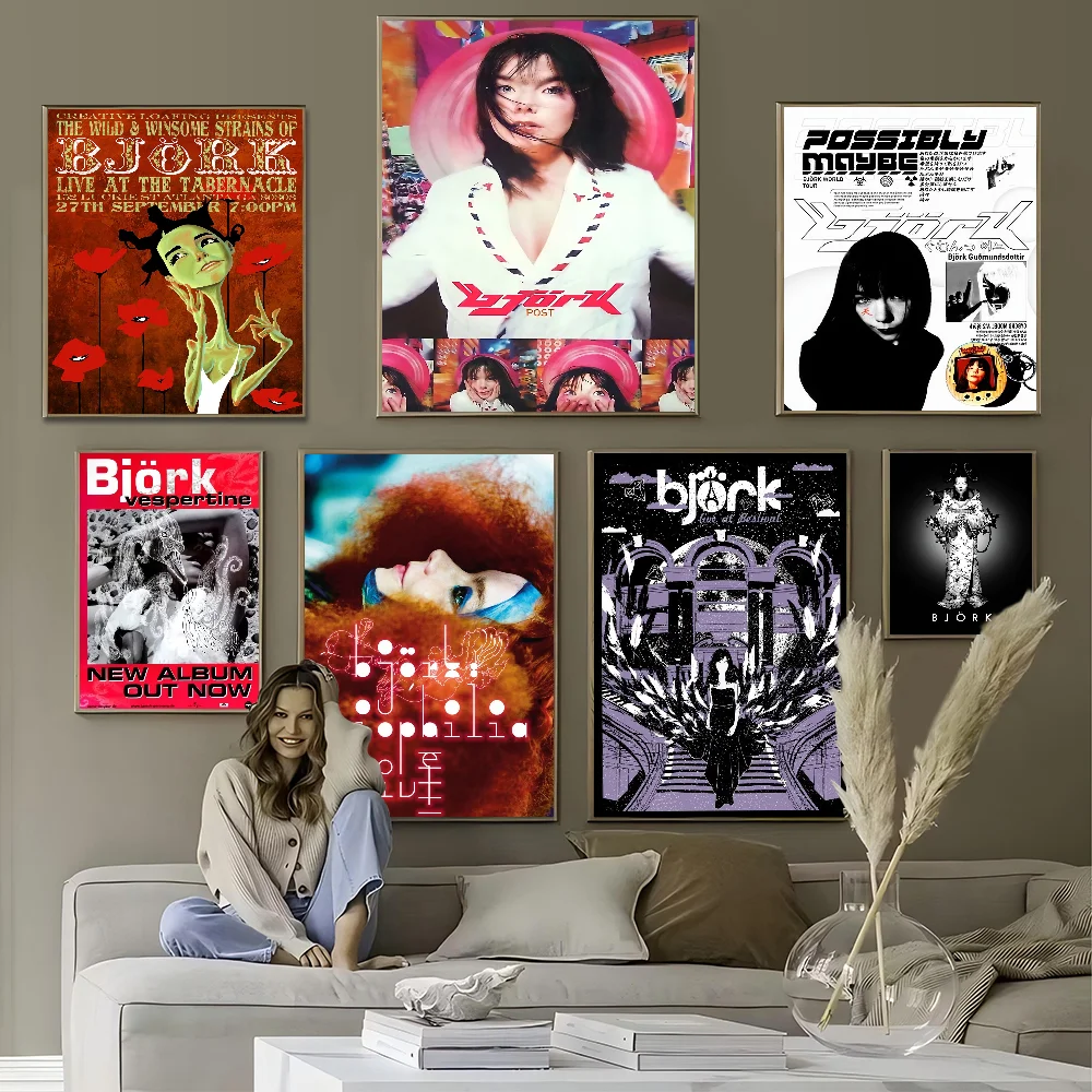Bjork divertidos impresiones y carteles de buena calidad decoración Vintage para habitación, Bar, cafetería, decoración del hogar