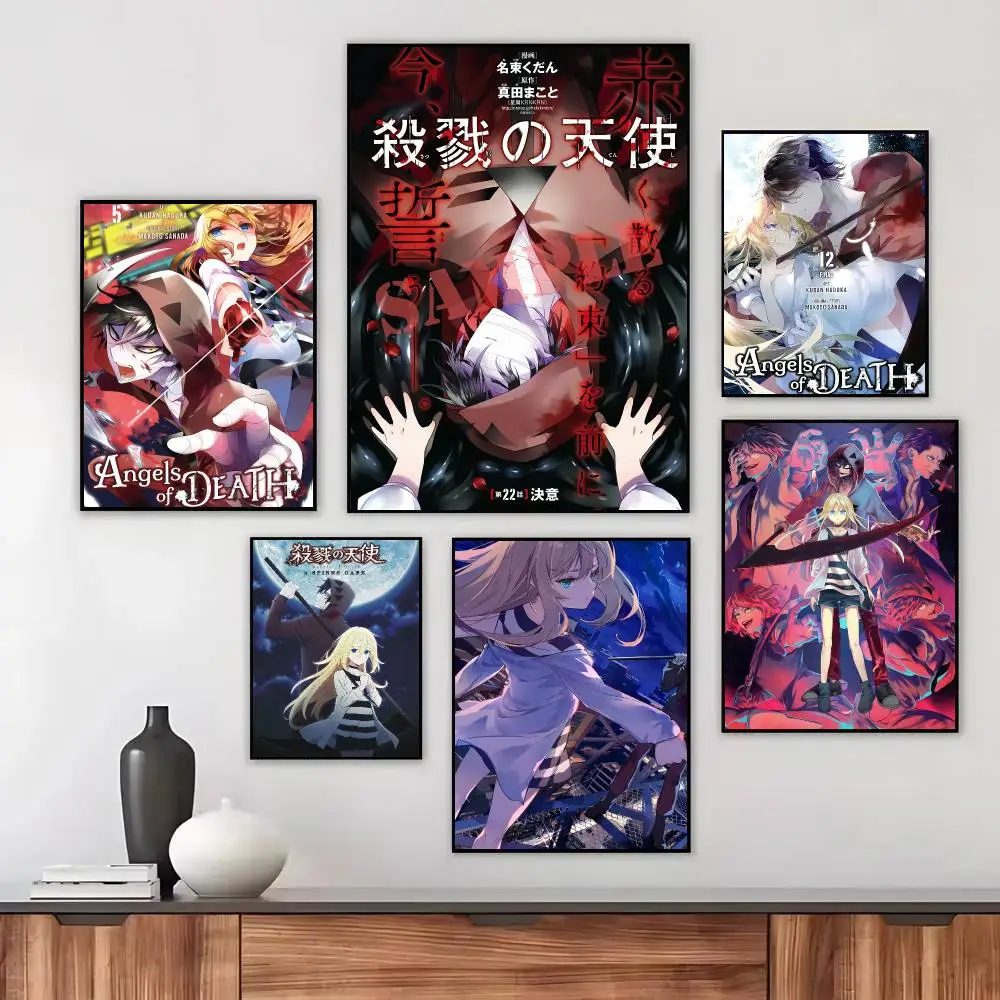 Anime Angels Of Death Poster Wall Art Printed Decor Sticker Stylish Home Gift for Living Room Bedroom Corridor Cafe