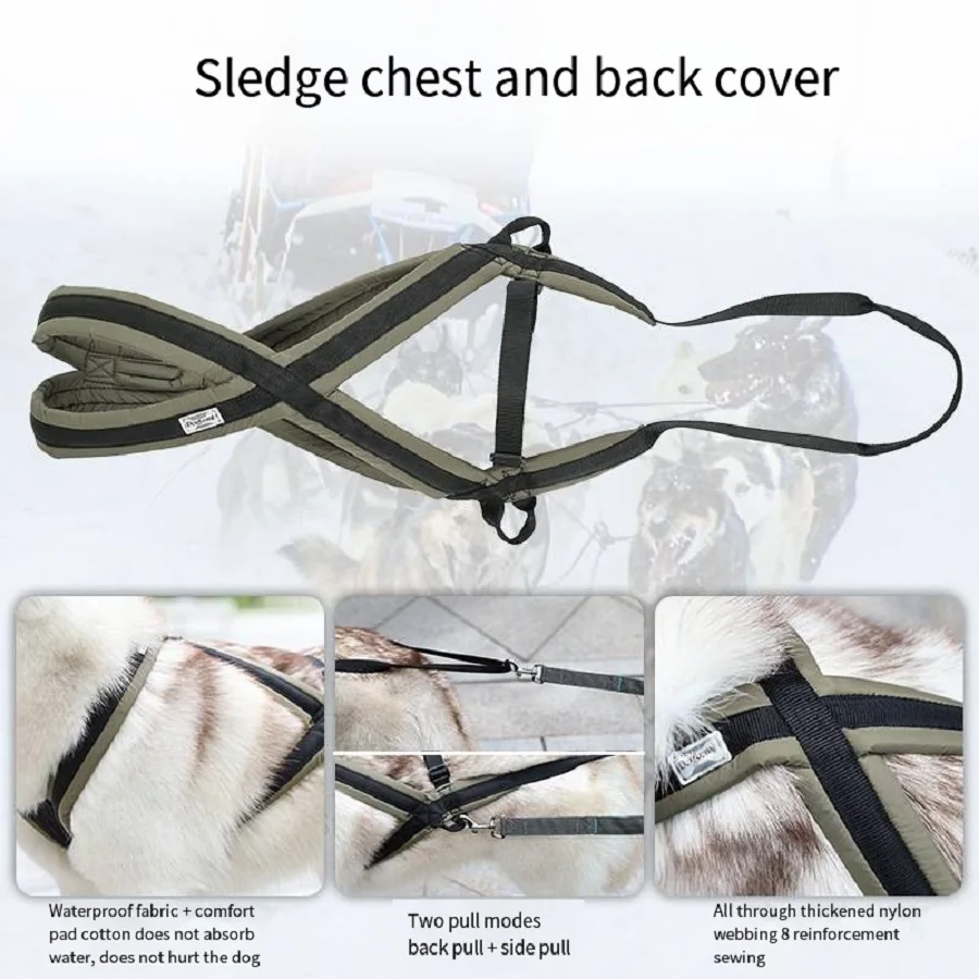 Outdoor Dog Harness and Leash Set for Medium and Large Dogs, Suitable for Walking and Sledding - view 2