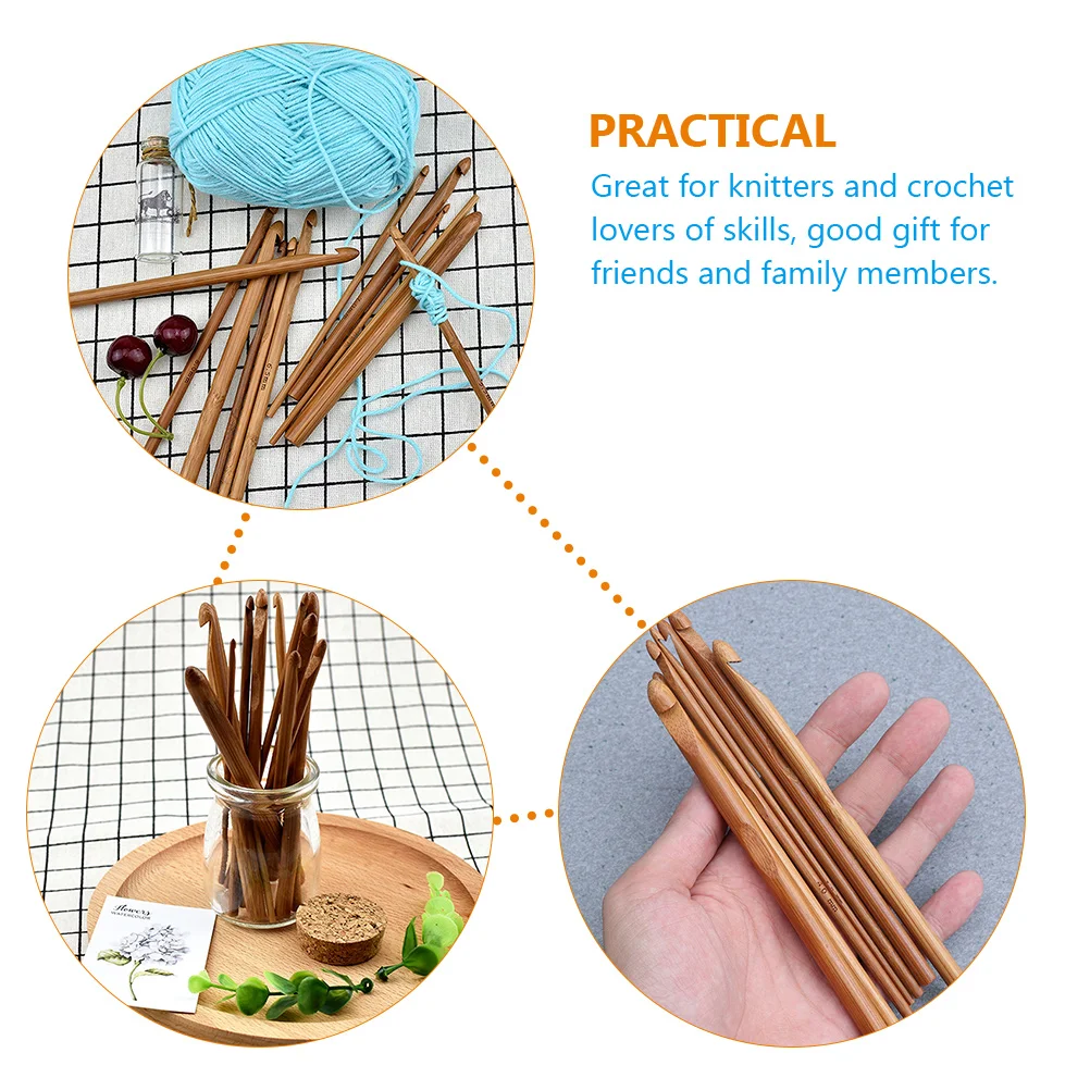 

2 Sets Crochet Hook Tool Kit Premium Long-Lasting Knitting Needles for Yarn Crafts Sweaters Blankets Scarves Gloves Accessories