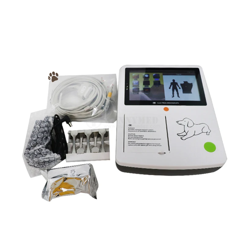 SY-W002 Color LCD Display Animal electrocardiogram 3 channel ECG For Veterinary Animal ECG Machine