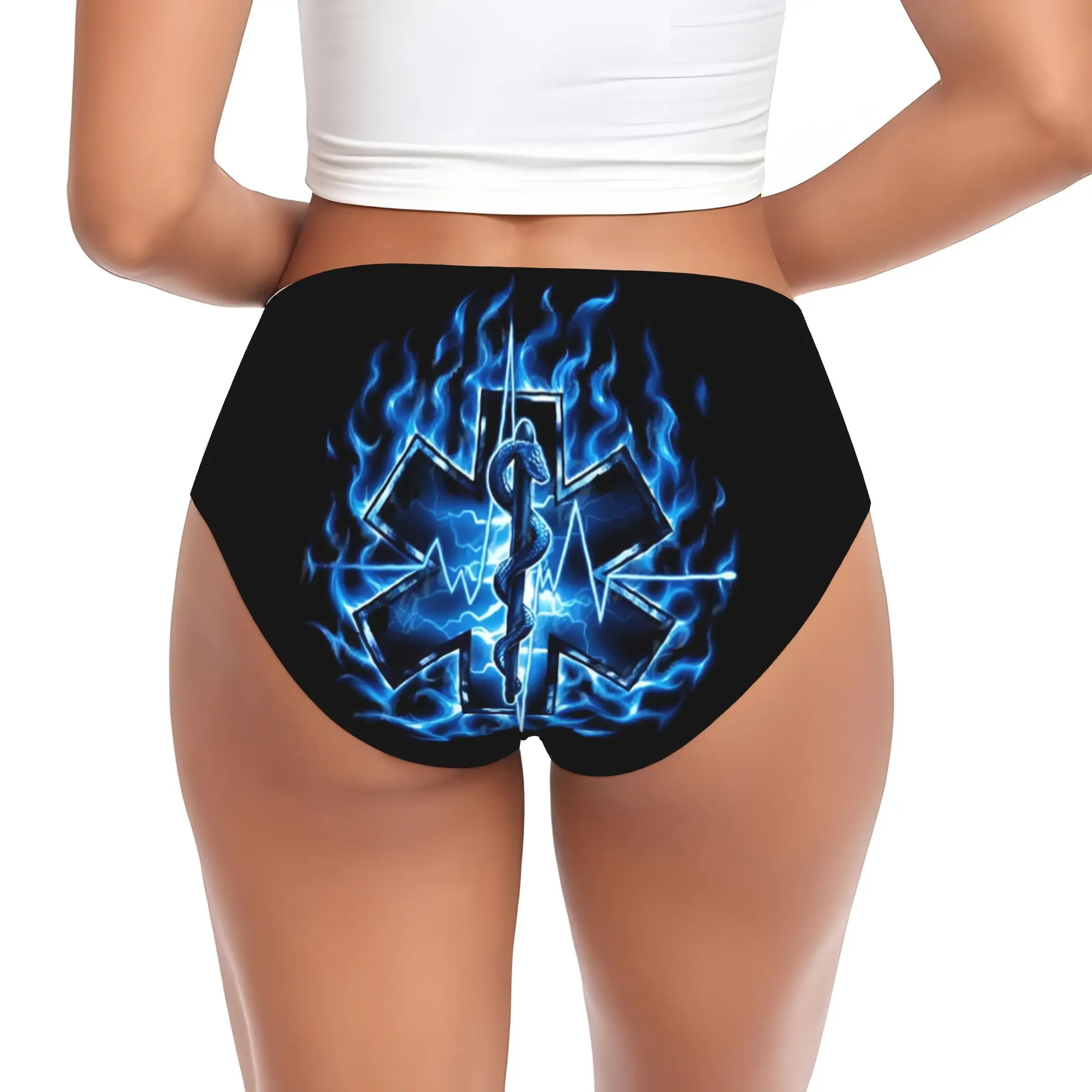 Custom Star of Life   Brief Panties for Women Breathable Stretch  Underwear