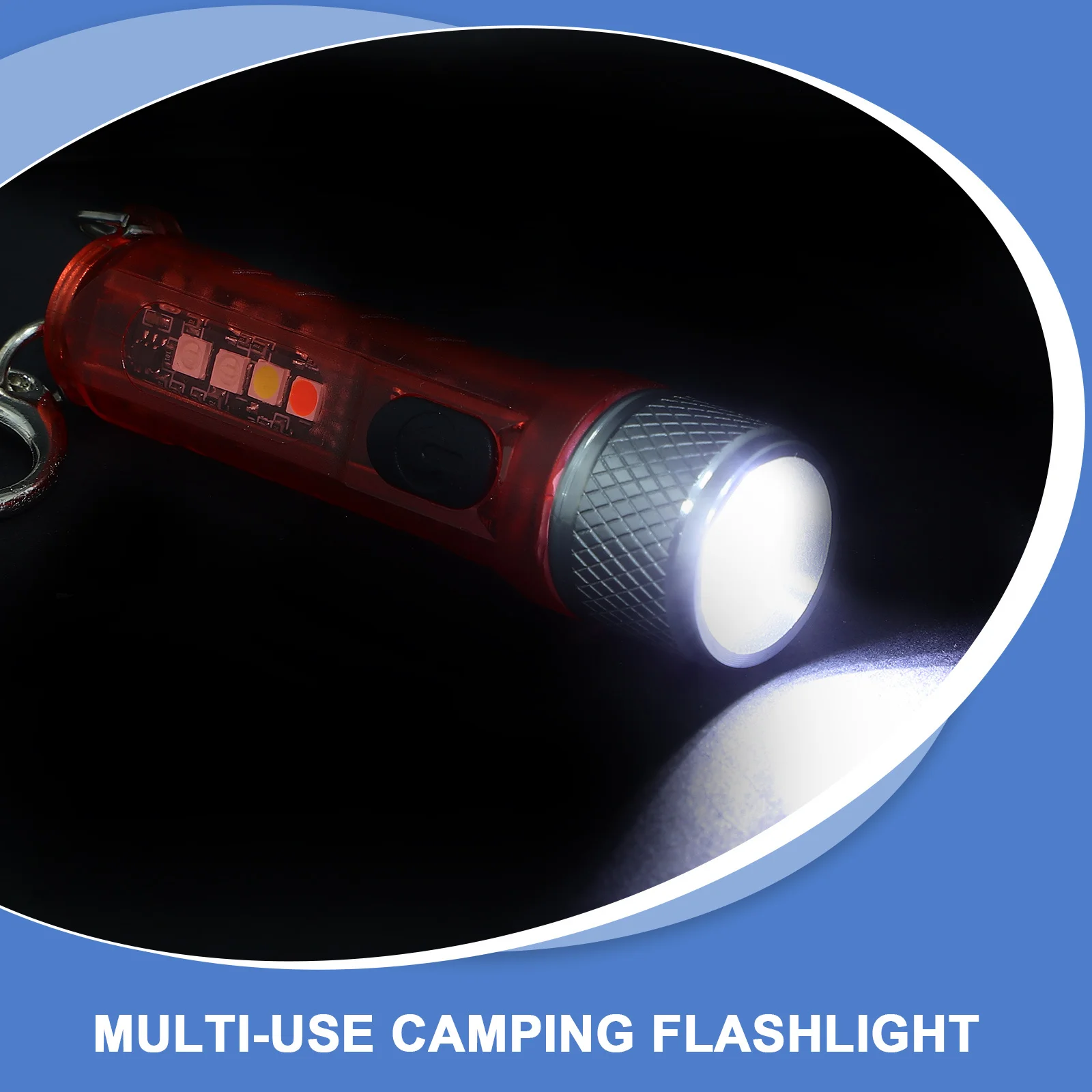 Mini Flashlight Keychain Rechargeable Powerful High Lumens for Travel Camping Hiking Multipurpose LED Light Mini Flashlight