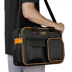 Bolso cruzado de bolsillo multifuncional para hombre, organizador para mecánica, electricista, ferretería, Maleta de lona