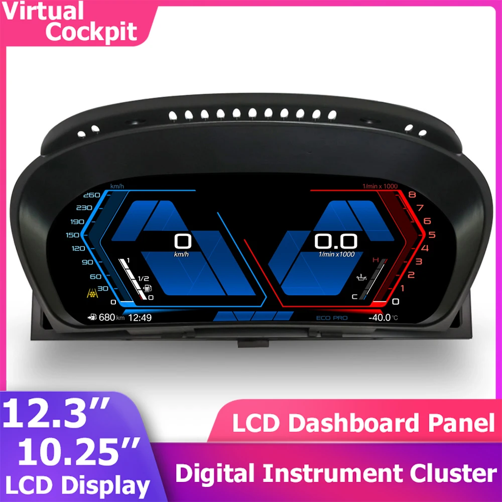 Digital Cockpit Instrument Cluster CarPlay For BMW 5 6 Series M5 M6 E60 E61 E63 E64 Speedometer LCD Dashboard Panel Odometer
