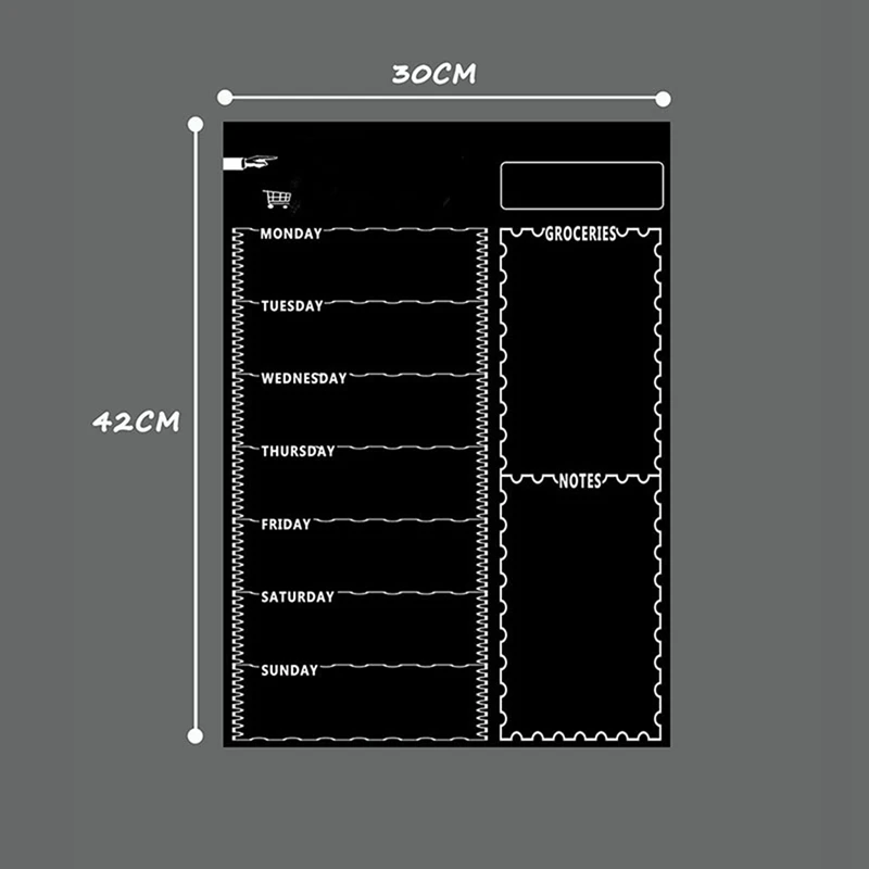 2 набора, магнитная доска A3, лист для кухни, холодильника, Многофункциональный Холодильник, еженедельная белая доска, календарь