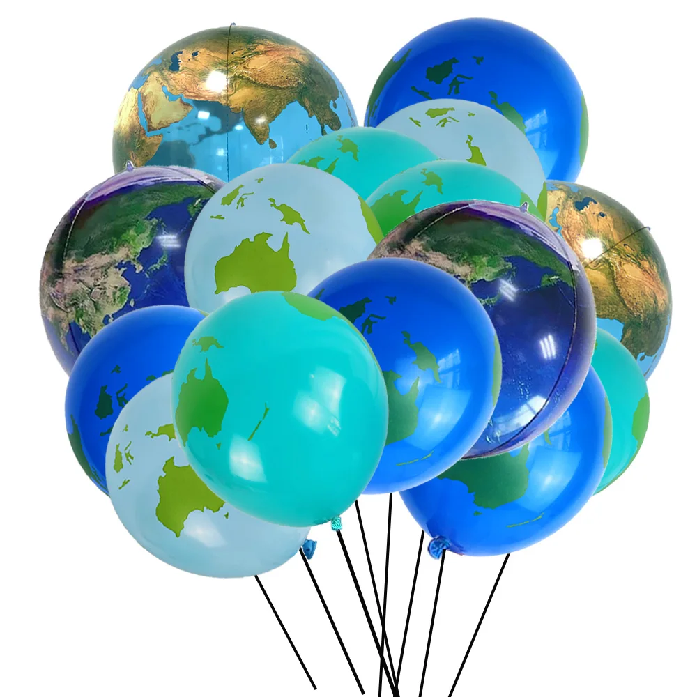 22 Inch Earth Balloons Planet Balloon Global World Map Latex Balloon for Travel Theme Space Theme Birthday Party Supplie Retire