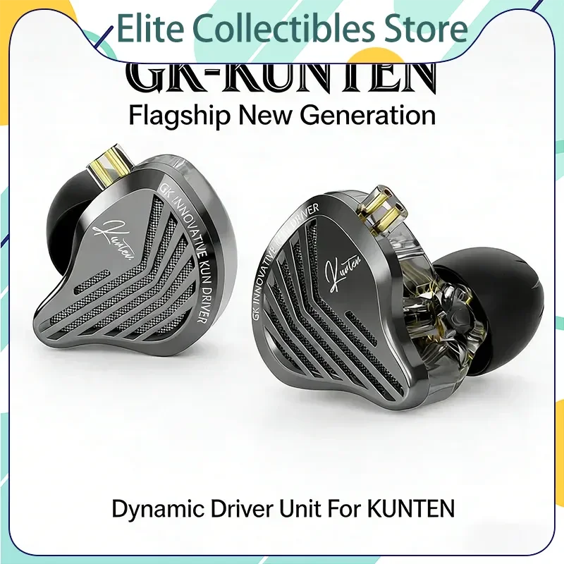 GK KUNTEN 혁신적인 Kun 드라이버 중저음 HIFI 스포츠 메탈 인이어 헤드폰 분리형 2PIN KZ Zenith EDX PRO와 호환 가능