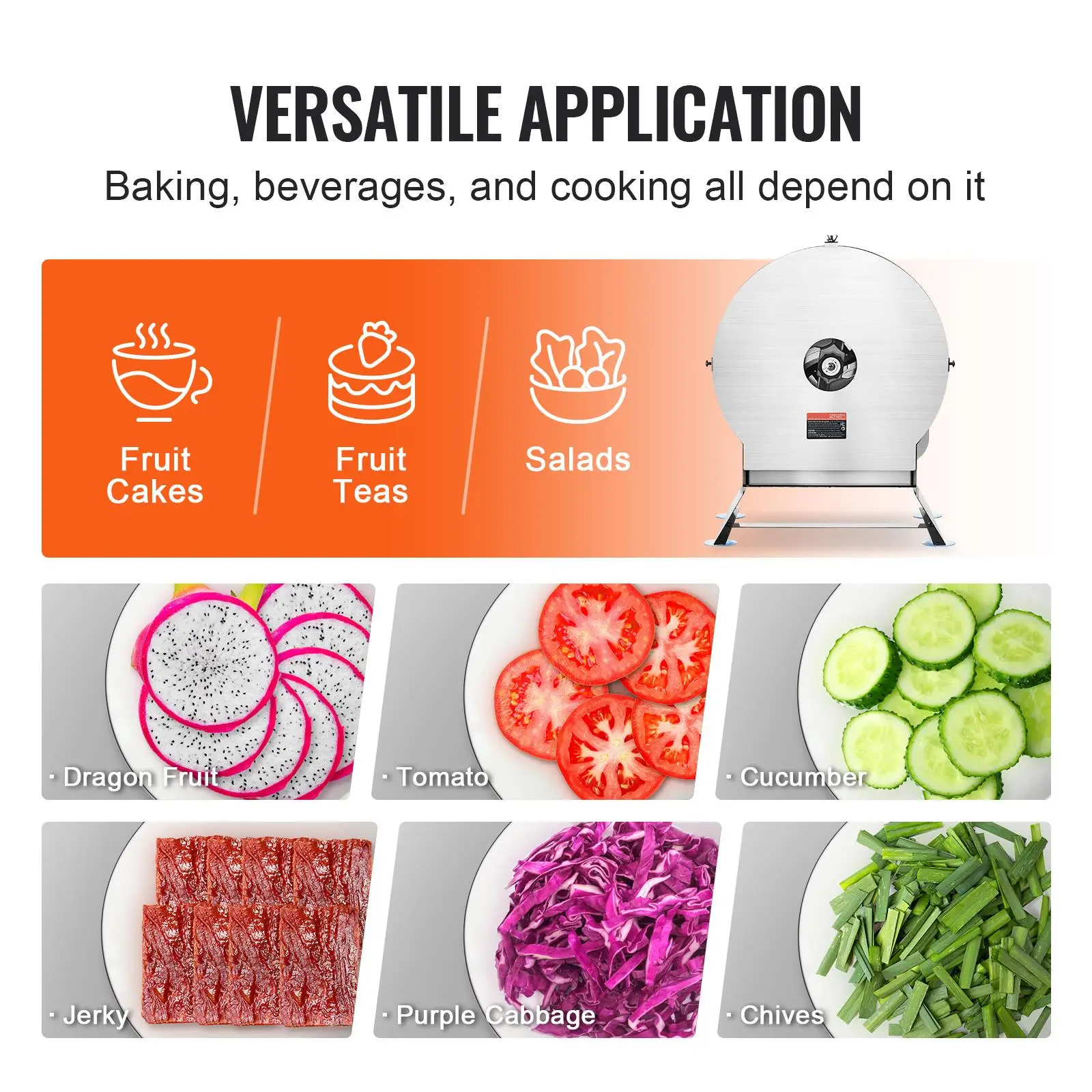 Electric Vegetable Adjustable 0 to 12mm Commercial Food Cutter with Manual Mode Stainless Steel Large Feed Port for potato Tomato Slicing