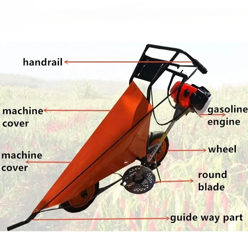 Small Corn Harvester Mini Bean Harvester Maize Pepper Chili Harvesting Machine