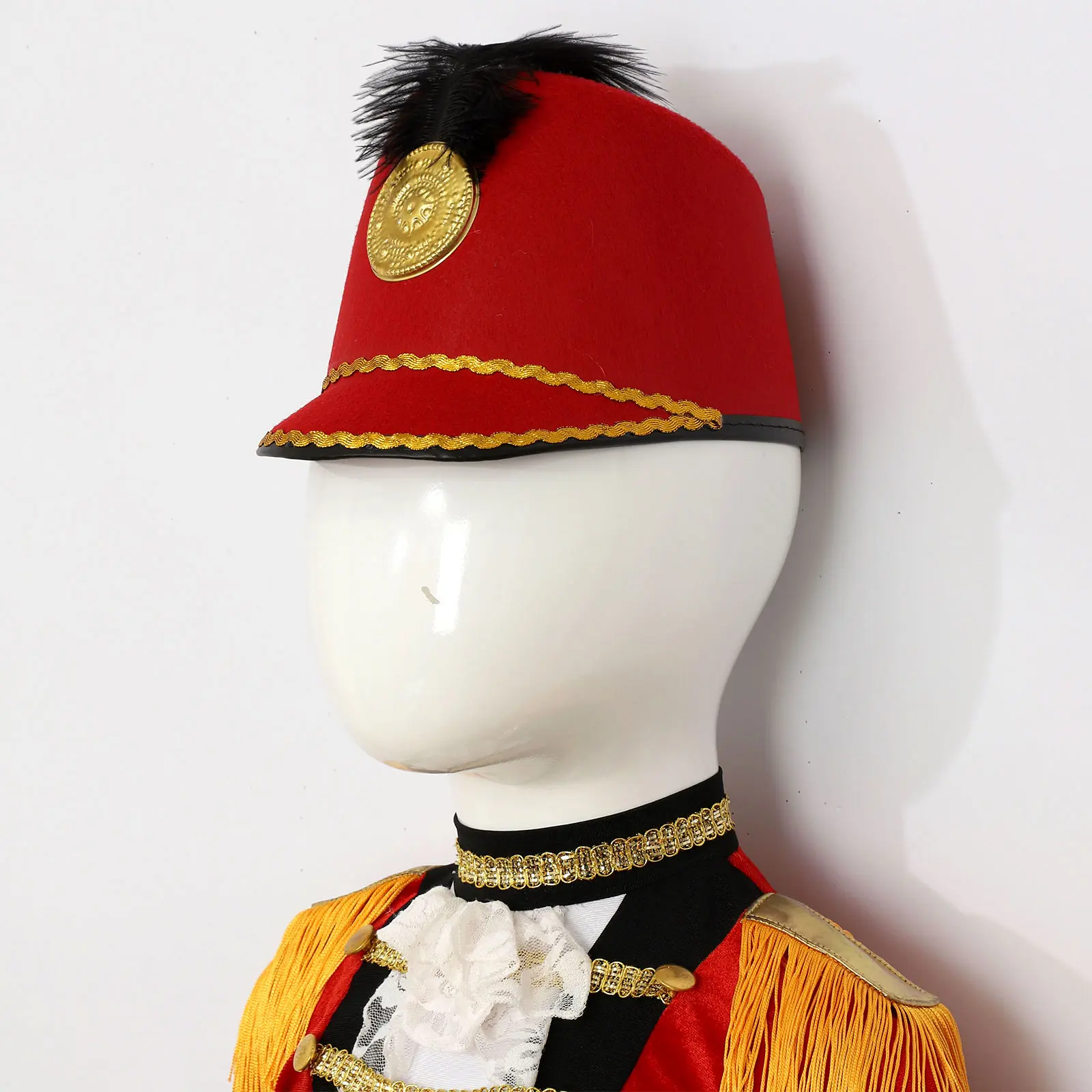 Soldatenhut Blaskapelle Hut Vintage Drum Majors Hut Schlagzeuger Schutzhut für Erwachsene Jungen Mädchen Halloween Karneval Zirkushut Kappen