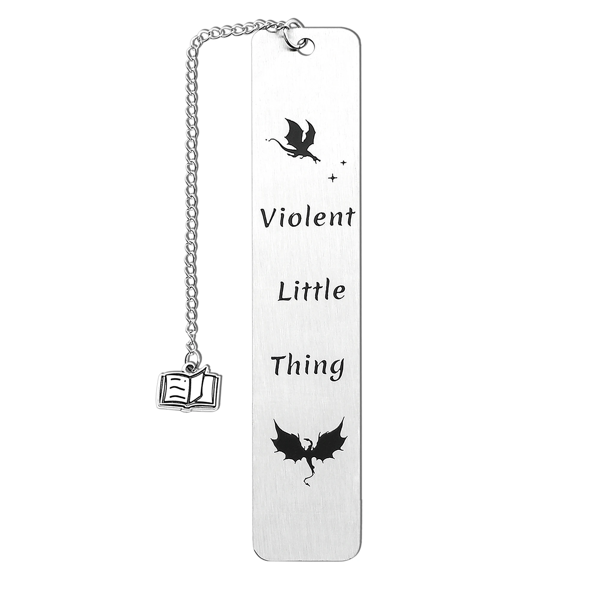 Stainless Steel Bookmarks Gothic Fourth Wing Dragon Metal Bookmark Gifts for Women Men Book Lover Fans Reading Accessories