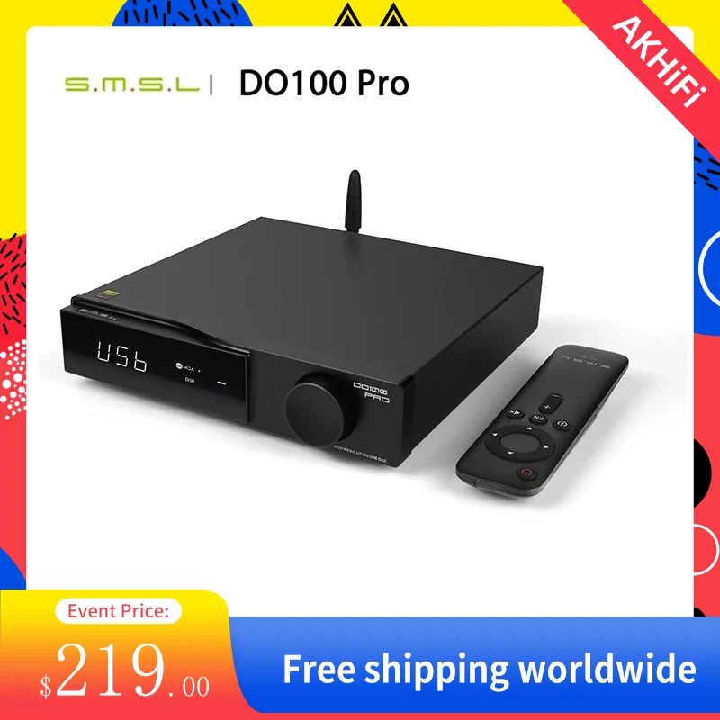 

SMSL DO100 Pro Hi-Res MQA DAC Dual ES9039Q2M Decoder Bluetooth5.1 DSD512 OPA1612 HDMI-ARC High End Digital DAC For PS5 DO100pro