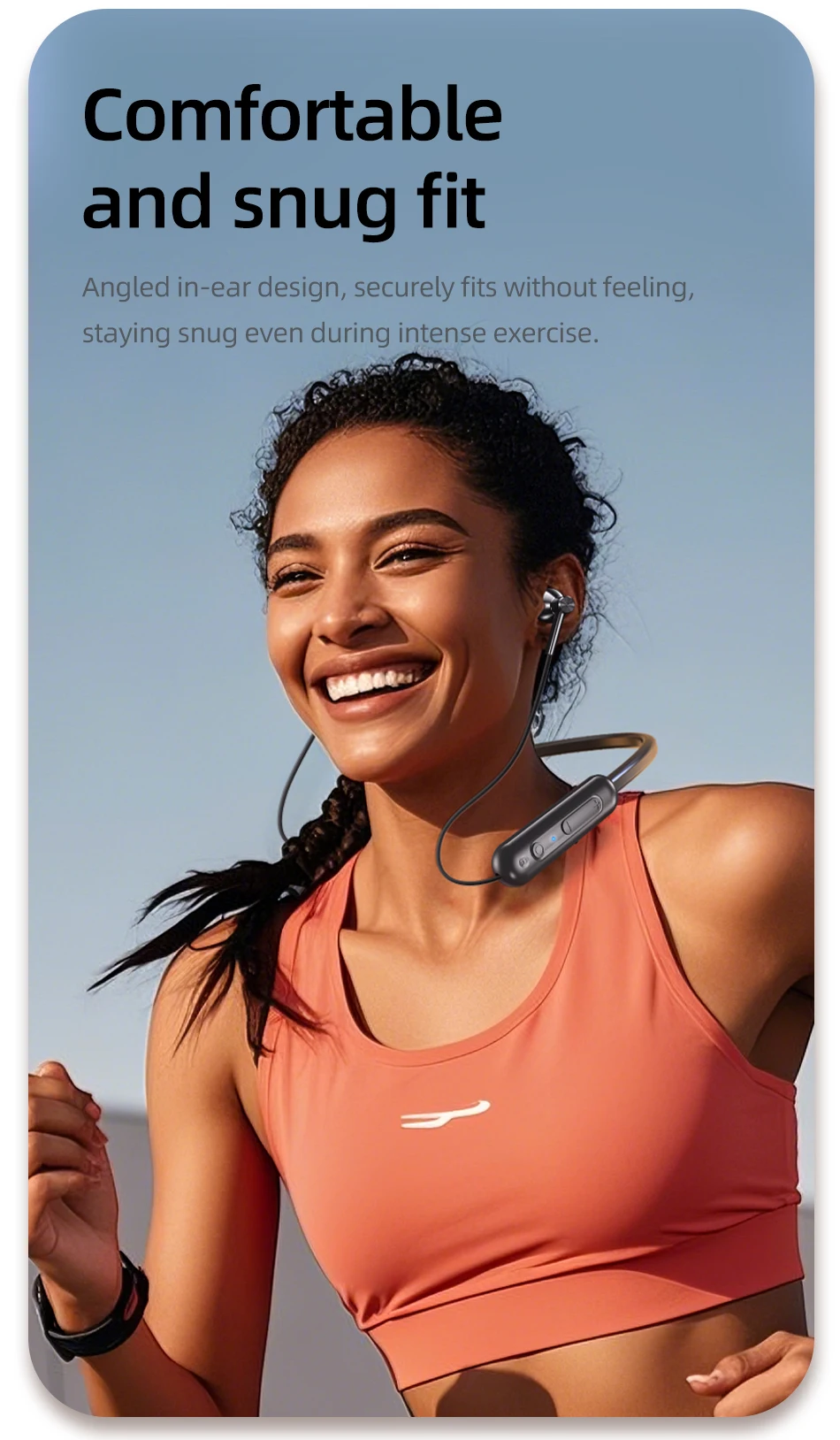 Awei G82BL Wireless Bluetooth Sport Earphones HD Sterep Sound Neckband With Microphone For IPX6 Waterproof Running Earphone