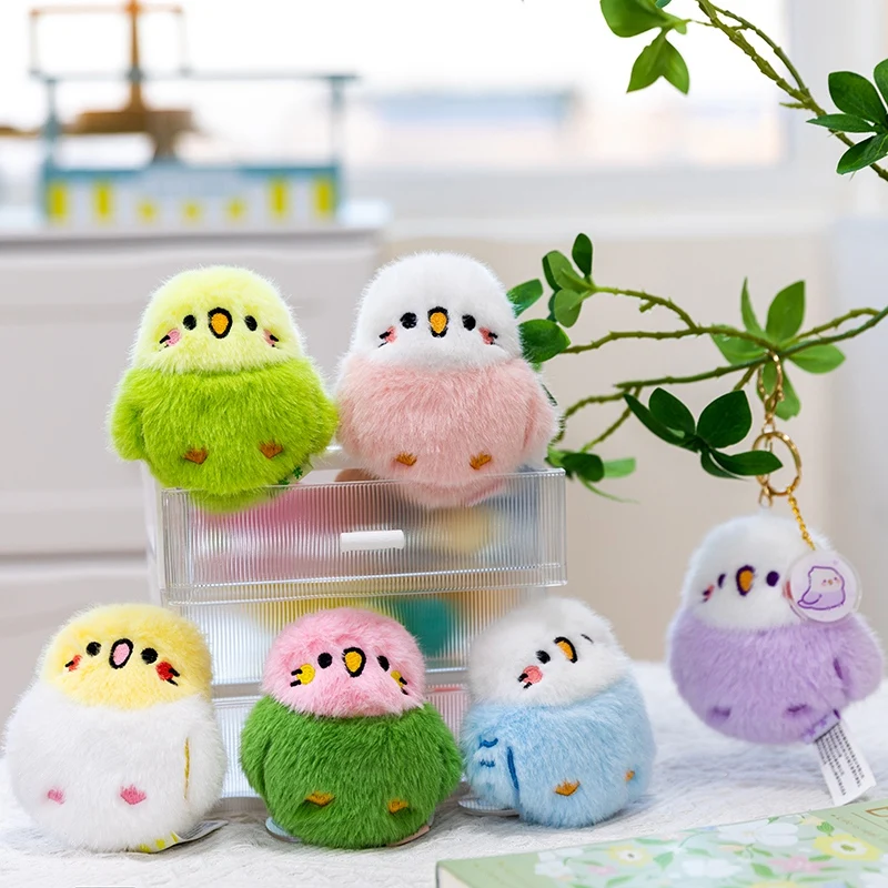 Hot 10cm Cute Mini Pet Bird Plush Pendant Pressing Will Make A Sound Lifelike Bird Backpack Decor Friend Gift Xmas Gift
