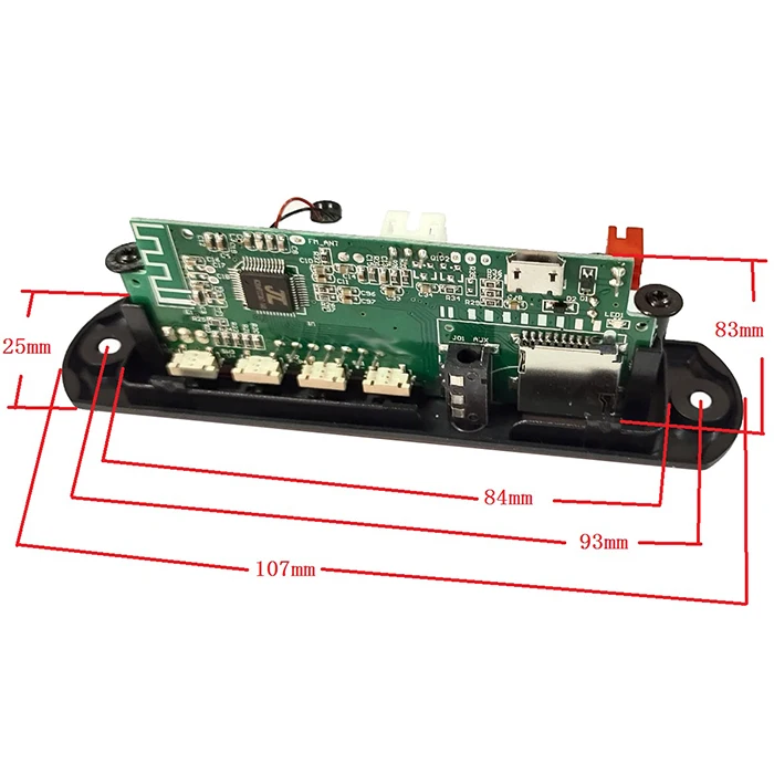 Car modification APP player 12V Bluetooth MP3 decoding board lossless decoder network radio audio accessories