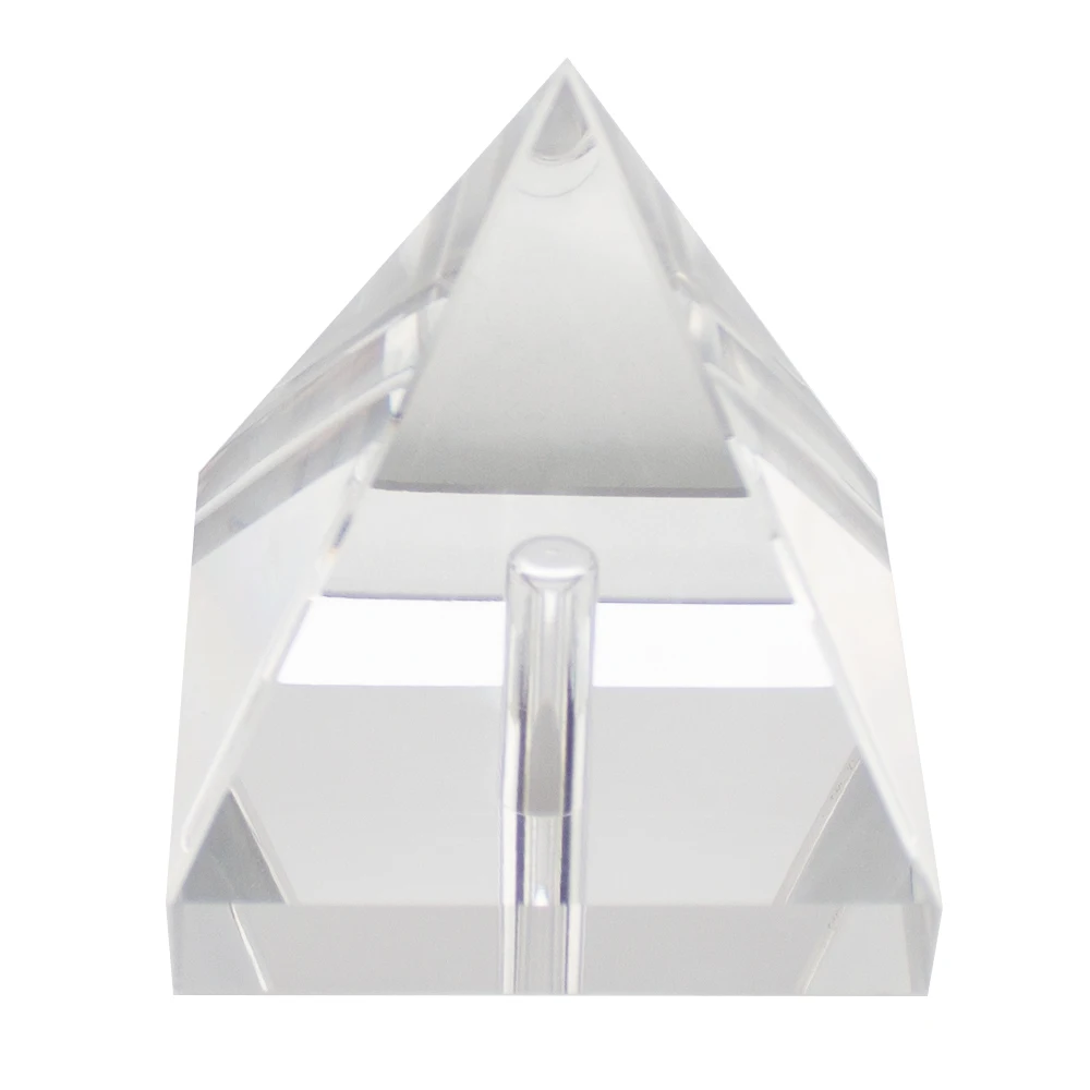 Crystal Glass Record Weight Stabilizer, Pyramid Vinyl Turntable Clamp, 245g Transparent