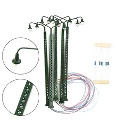 4/5Pcs Model Railway Lights Lattice Mast Light Gauge H0 Light Layout LED Lamp Railroad Decoration Building Landscape Accessories