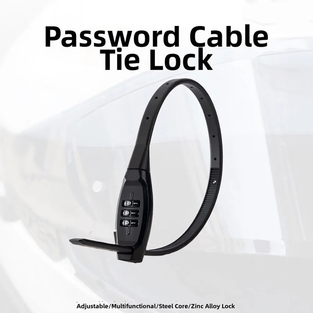 

Bicycle Adjustable Portable -Zip Tie Password Lock For Bikes - Secure & Multi-purpose Bicycle Accessories