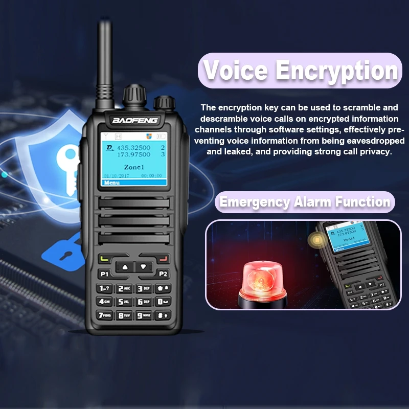 Baofeng DMR DM 1701 Digital Walkie Talkie Dual Mode Analog Two Way Radio Open GD77 Dual Time Slot Tier 1+2 Ham Radio Long Range