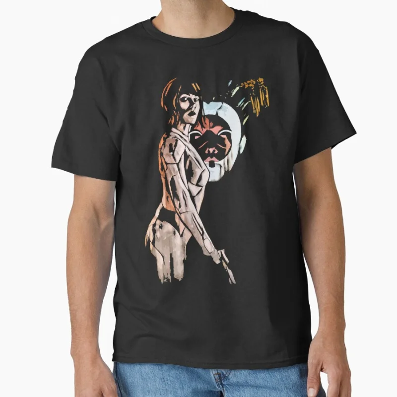 

Japan Cyberpunk Manga Ghost In The Shell #0723 sci fi Cyber girl Dystopian Style Anime Gift T shirt for men Large size Tops