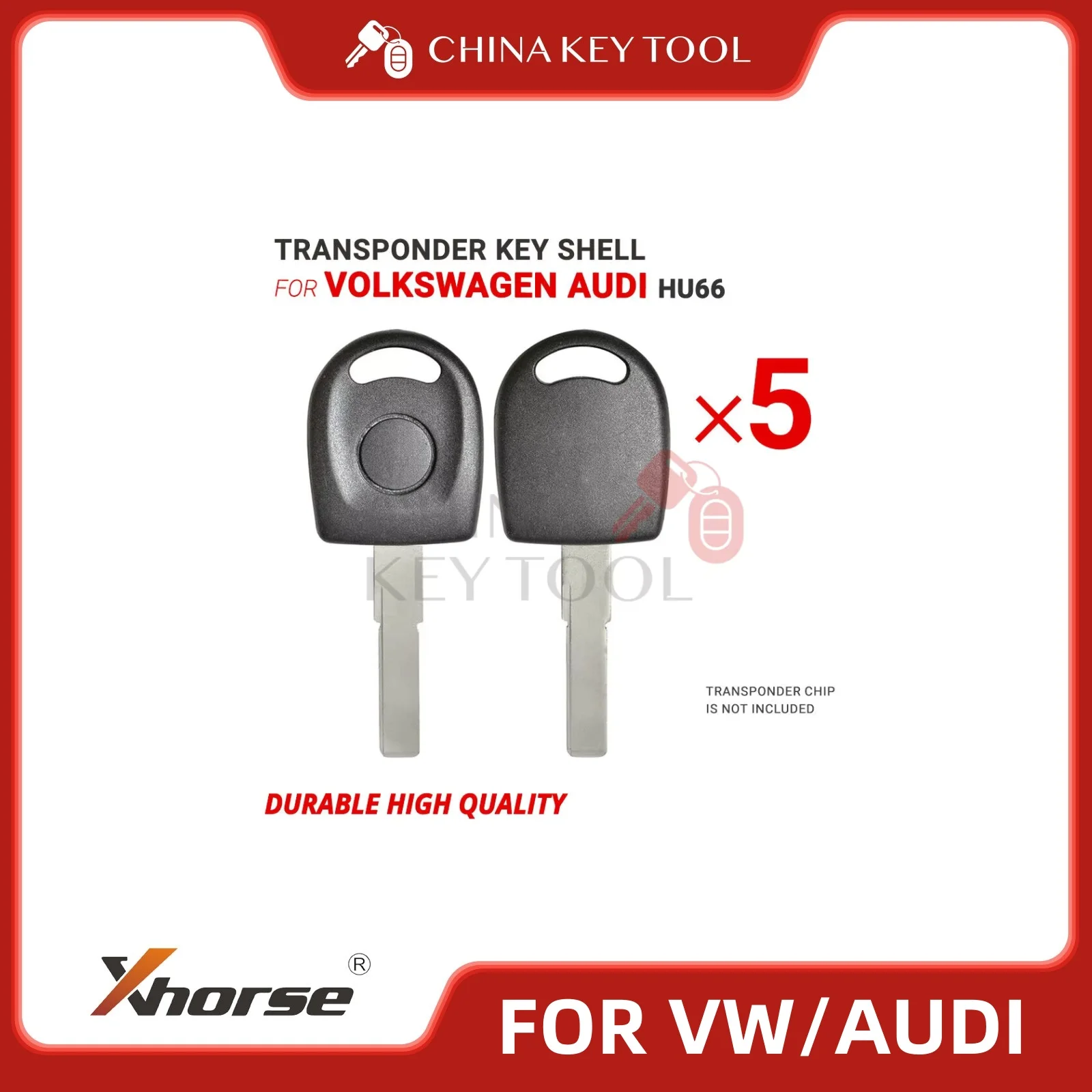 

5x Новый запасной ключ-транспондер для Volkswagen Audi HU66