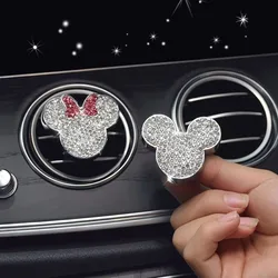 New Mickey Mouse Cartoon Creative Diamond Doll Car Air Freshener Fashion Car Decoration Air Conditioning Vent Aromatherapy