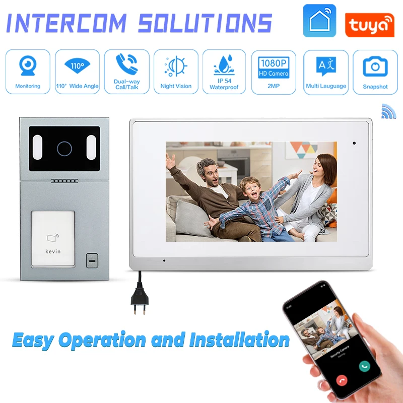 

Manufacturer Wholesale Tuya Wired IP Video Smart WiFi Doorbell with Camera Intercom Video Door Phone System