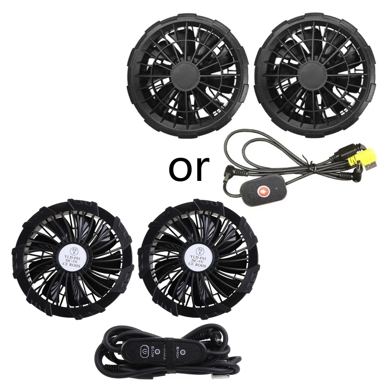 

USB Electric Fan Cooling Jackets Men 5V Air Conditioning Fan With Usb Cable Dropship