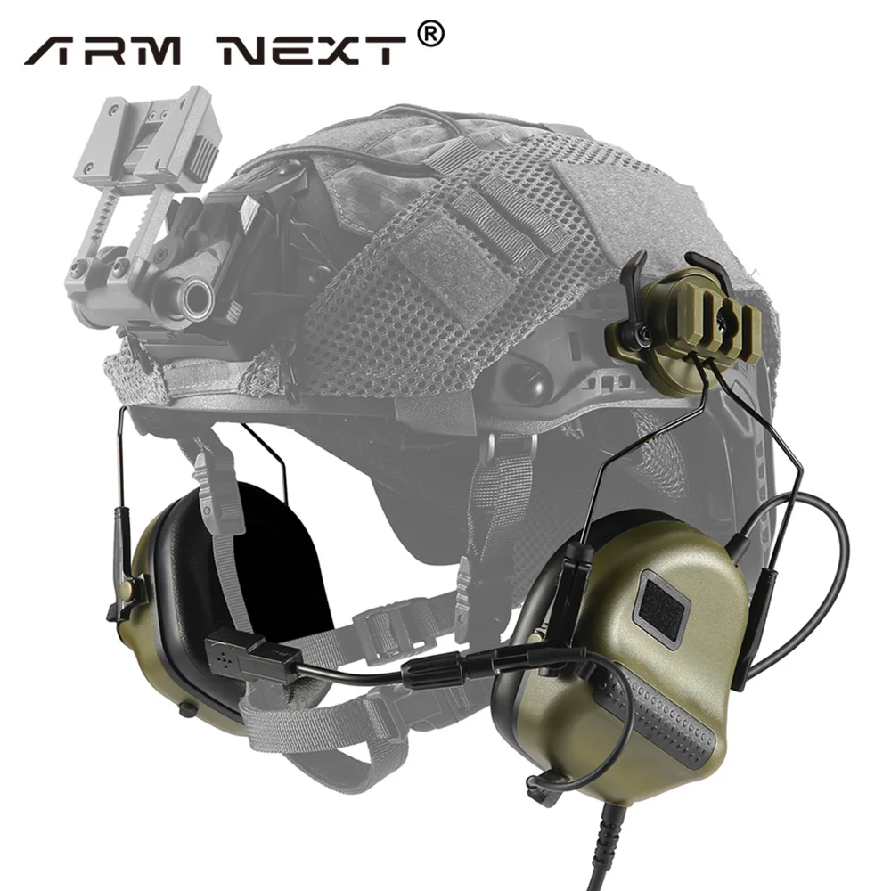 Imagem -03 - Arm Next Tactical Comunicação Headphone Protetor de Ouvido Ativo Hunting Hearing Protection Headconjunto Nrr 22db F10 F20 F30