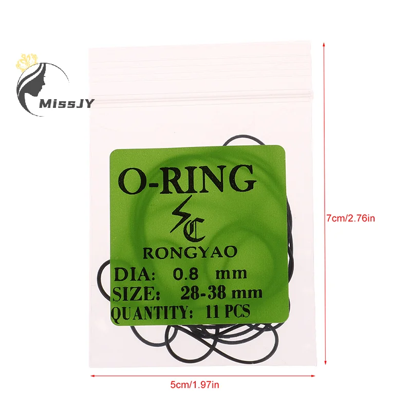 1Pack 0.5/0.6/0.7/0.8MM Watch O-Ring Waterproof Rubber Watch Back Cover Gaskets Watch Repair for Watchmaker Tools Accessories