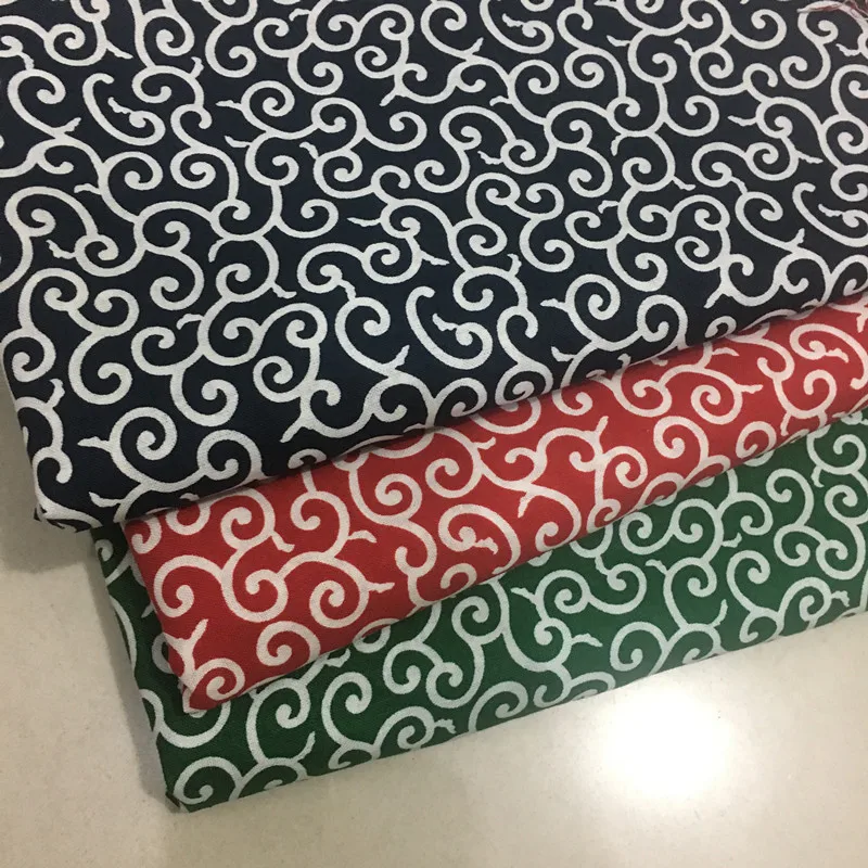 High Quality 100% Cotton Fabric Japanese By The Meter for Dresses Curtains Bags Sewing Plain Printed Pattern Cloth Soft Textured