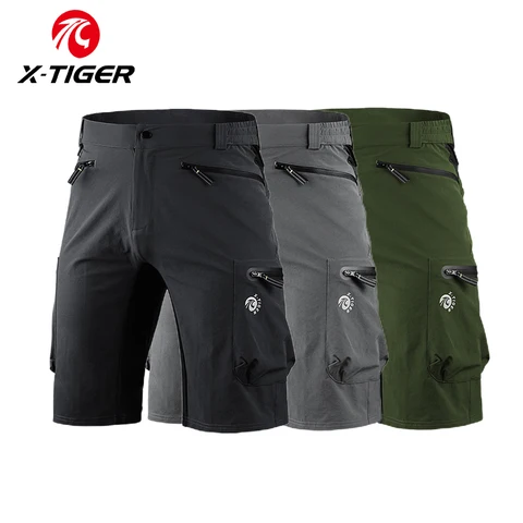 X-TIGER 2024 novos shorts de bicicleta multi-pocos respirável motocross moto mtb downhill bicicleta mountain bike verão calças curtas