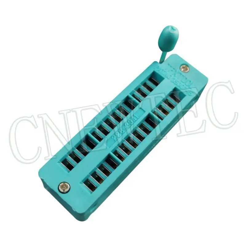 Green ZIF Socket 14 16 18 20 24 28 32 40 48 P Pin 2.54 MM DIP Universal IC Socket Test Solder Type IC Lock Seat