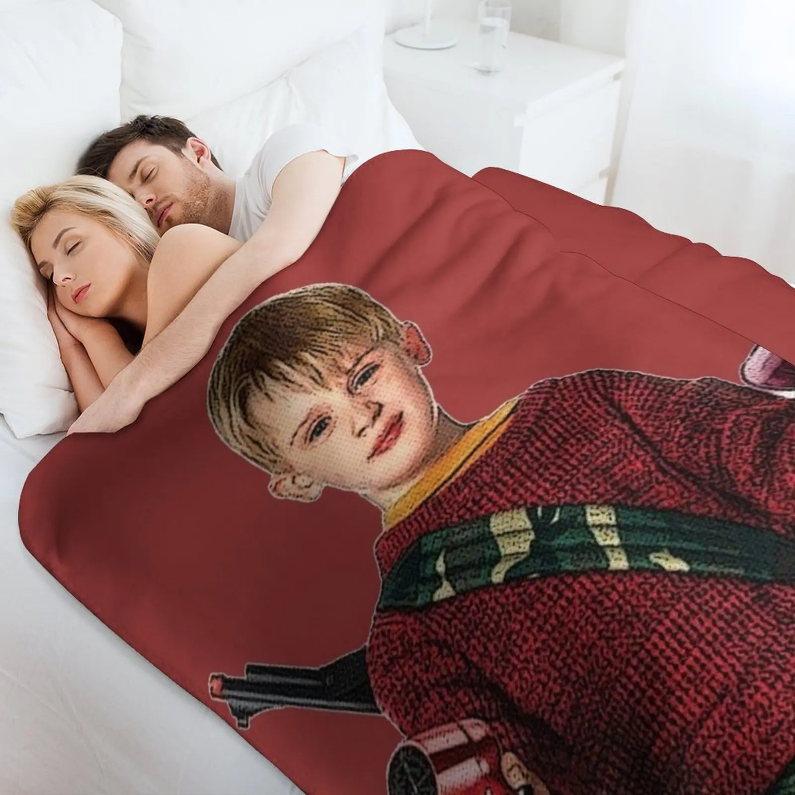 كيفن مكاليستر المنزل وحده عيد الميلاد فيلم رمي بطانية فاخرة التخييم البطانيات لبطانيات السرير لبطانيات الأرائك #4