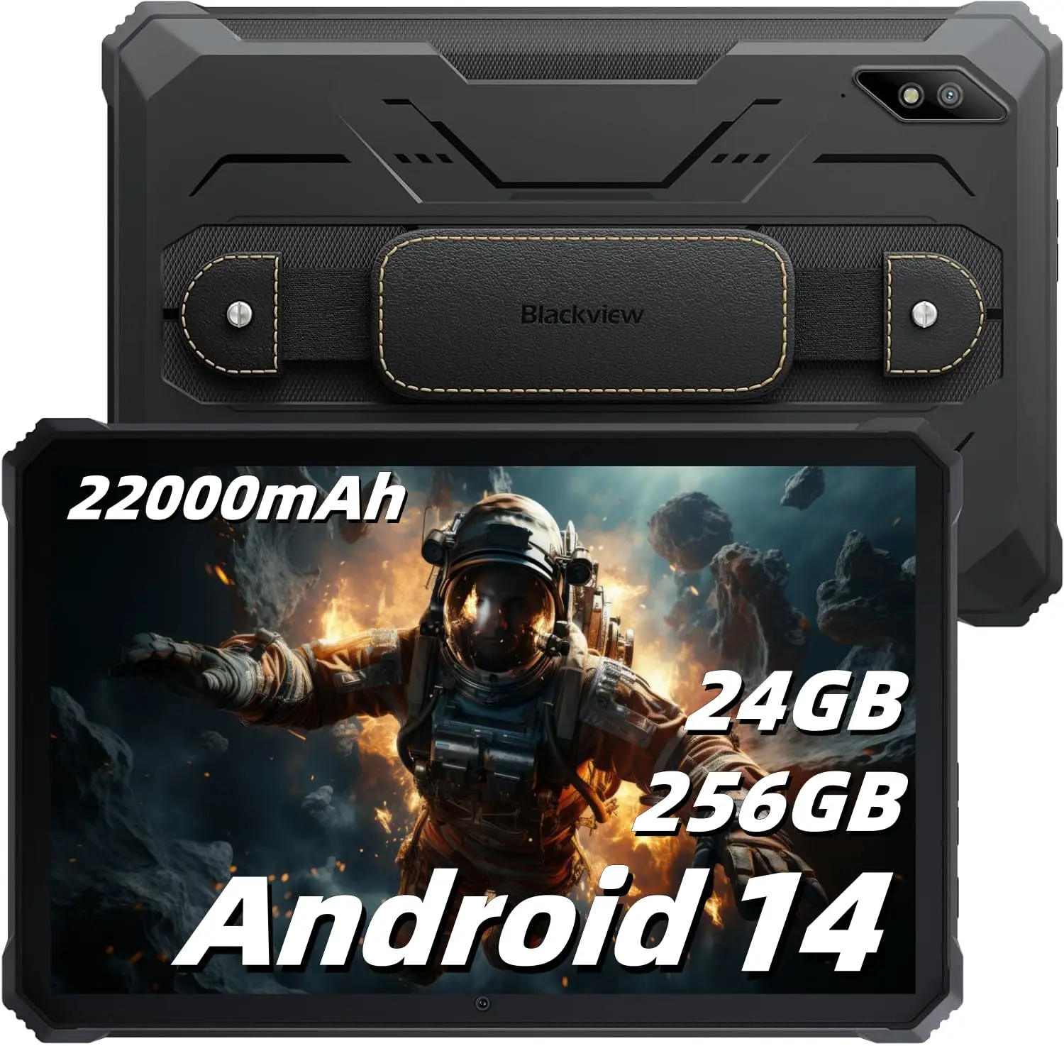 

Blackview Active 8 Pro Rugged Tablet, Android 14 22000mAh Battery, 8 RAM+256GB ROM, 48MP+16MP Camera Waterproof, 4G LTE WiFi