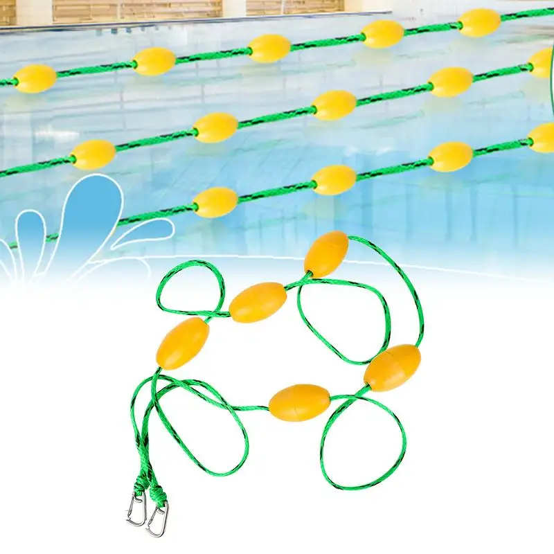 Pool Divider Rope Float 16.4Ft Pool Rope Floats To Divide Pool Lane String With Stainless Hooks Effective Visibility Swimming