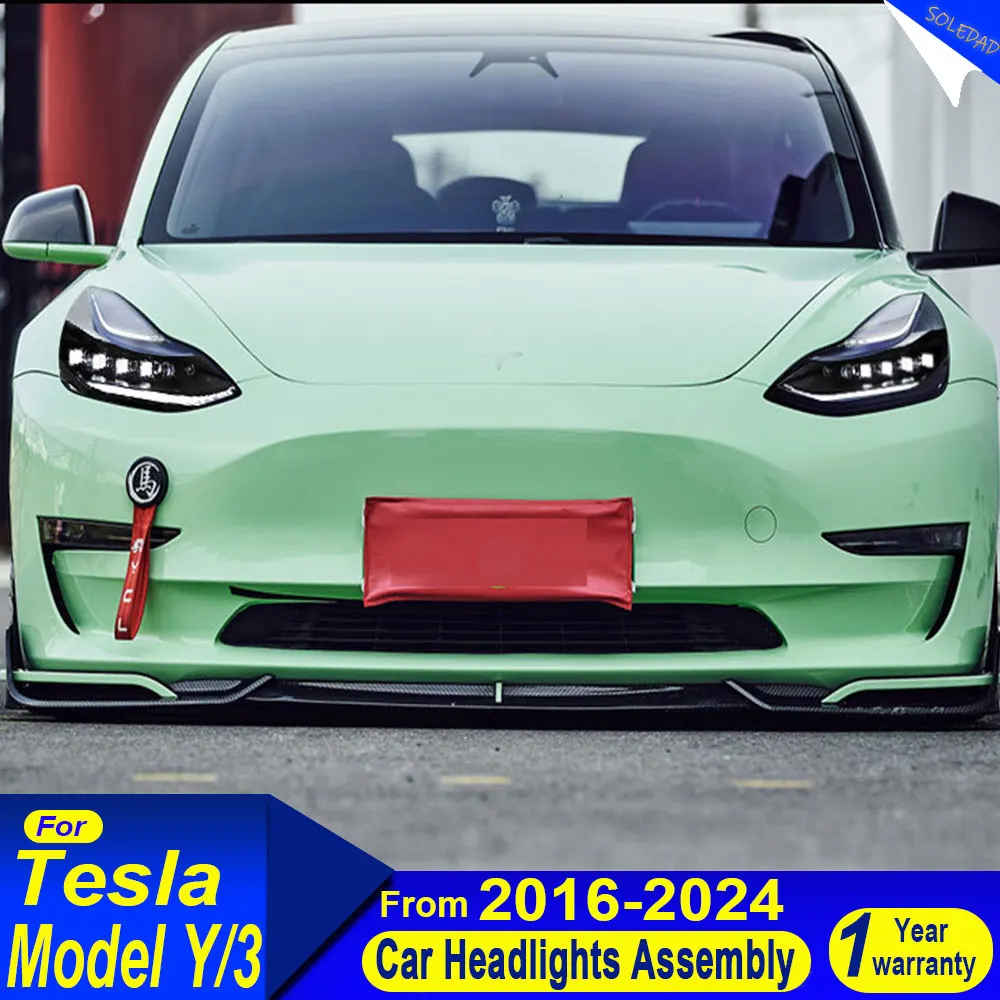 Car LED Headlight For Tesla Model 3 Model Y 2016-2023 LED HeadLamp Upgrade Dynamic Signal Lamp HeadLamp Front light Assembly