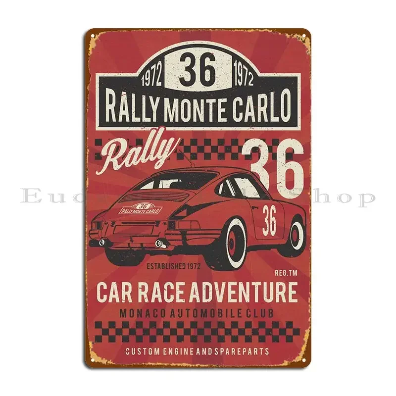 Rally Monte Carlo Metal Plaque Poster Printing Wall Decor Create Designs Garage Tin Sign Poster