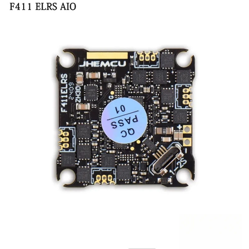 

For JHEMCU F411ELRS AIO Flight Controller ICM42688-P OSD BLHELI_S 1-2S 12A 4in1 ESC ELRS 2.4G M3,25.5X25.5mm for RC FPV Drone
