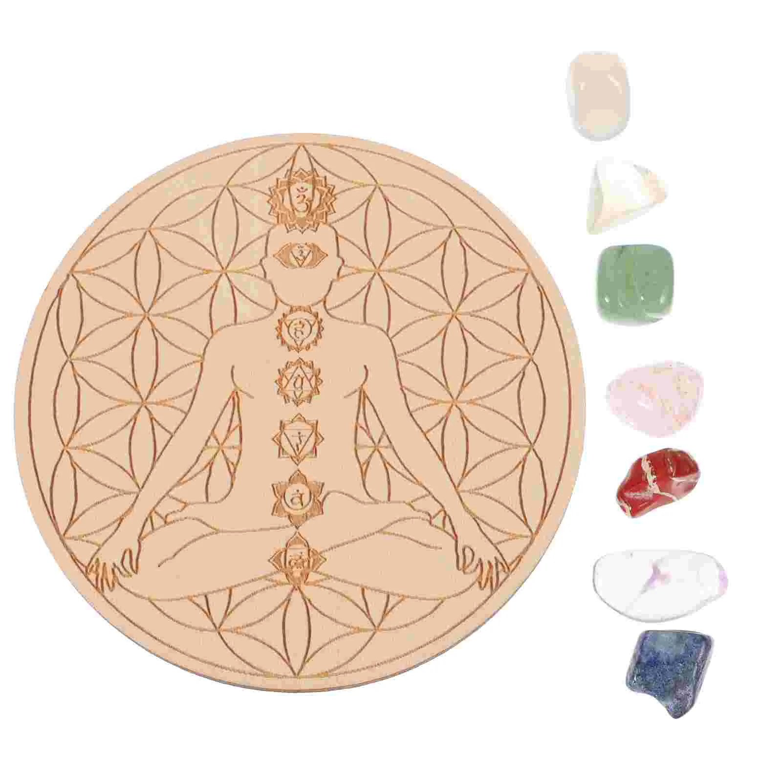 Palm Stones Yoga Healing Decor Multi-function Chakra Irregular Crystals Board Pillar