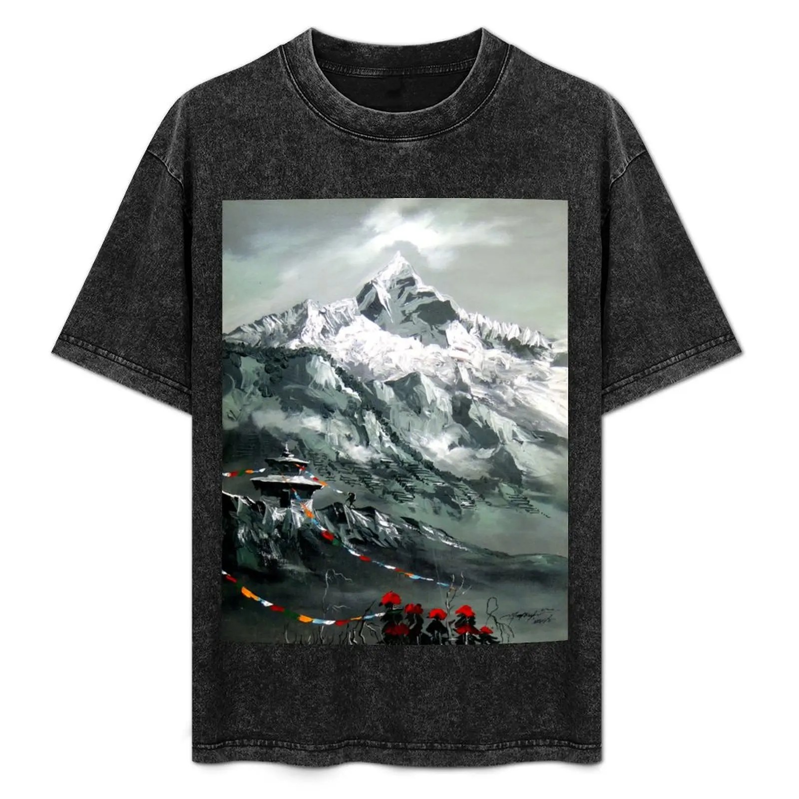 

Panoramic View Of Mountain Everest T-Shirt
