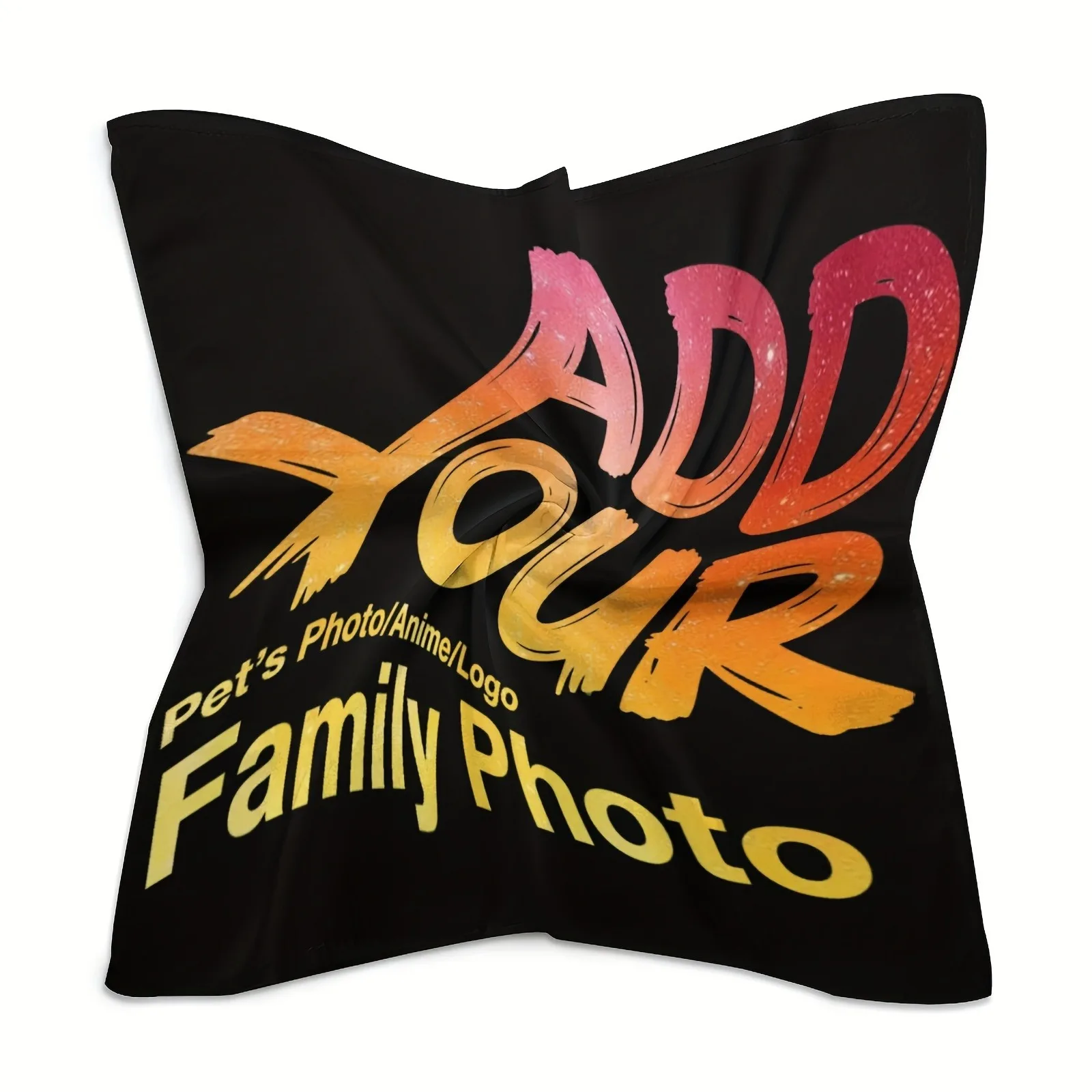 Custom Silk Scarf Personalized Scarf for Women Luxury Photo Name Pattern Birthday Gift Wedding Anniversary Gift Multiple Sizes
