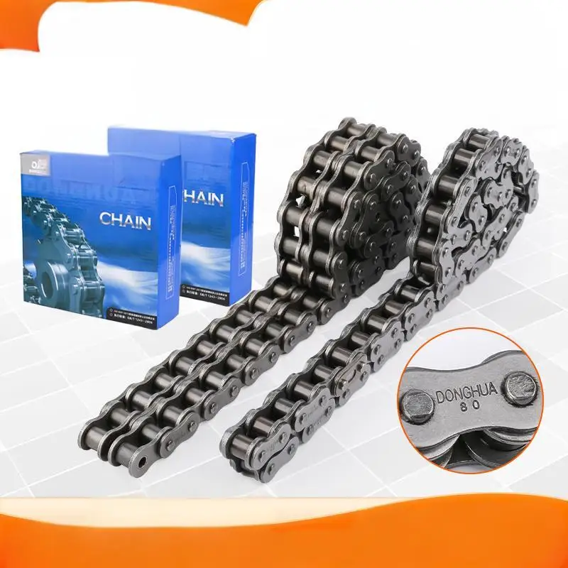12B-1 Roller Chain / Chain Links Connector Industrial Transmission Chain Pitch 19.050mm for 12B Sprocket 1.5 Meters