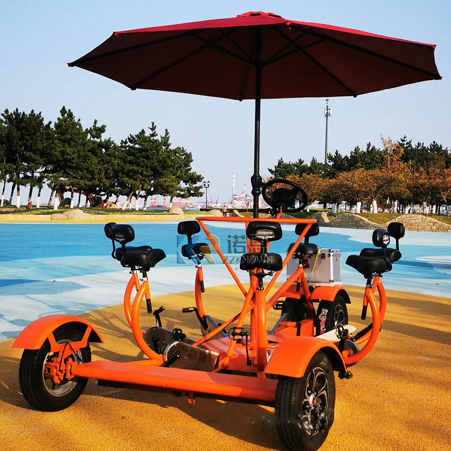 بيع عربة دراجة البيرة، سيارة بدواسة لمشاهدة معالم المدينة، دراجة البيرة لحفلات الحانة مع البطارية والجذع